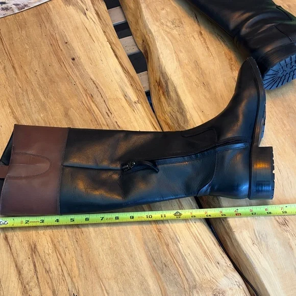 Sam Edelman size 8 Black and Whiskey Riding Boots - Picture 7 of 10